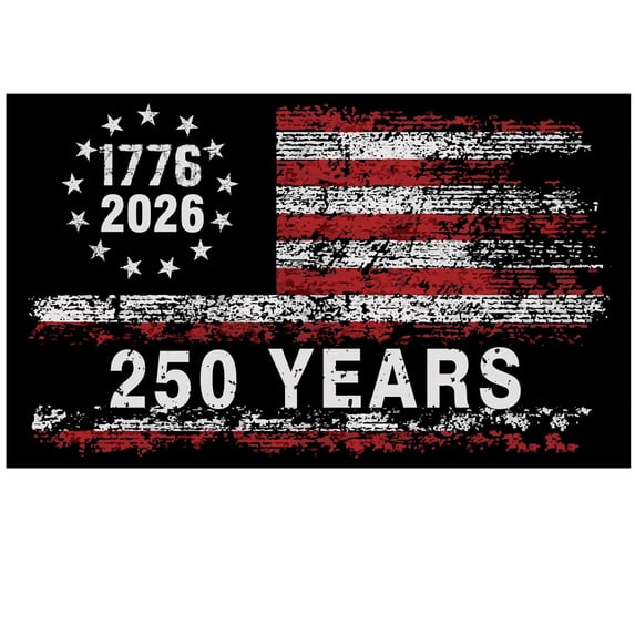 250 Years America Flag, 3x5 FT US 250th Anniversary Flags 1776-2026 Merchandise Banner, 250 Anniversary USA Flag with Grommets, Outdoor Patriotic Yard Décor