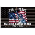 thumbnail image 1 of 250 Years America Garden Flag, 12 x 18 Inch 250th Anniversary USA Patriotic Double-Sided Flag, One Nation Under God 1776-2026 Commemorative Banner for Outdoor Decorations, 1 of 10