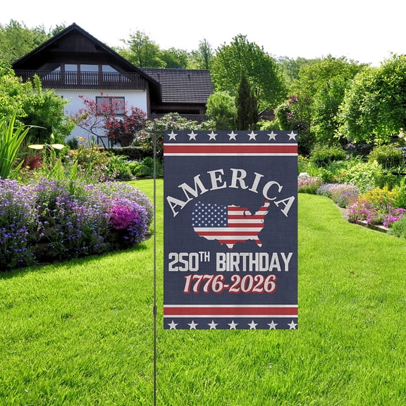 250 Years America Garden Flag 12x18 Inches - 250th Anniversary USA Patriotic Garden Flags Double Sided for Outside Yard Porch House Outdoor Lawn Decor