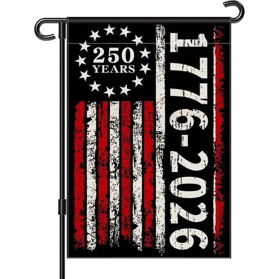 250 Years America Garden Flag, 1776-2026 USA 250th Anniversary Banner 4th of July Patriotic Yard Sign Double-Sided Waterproof Flag 12x18 Inch