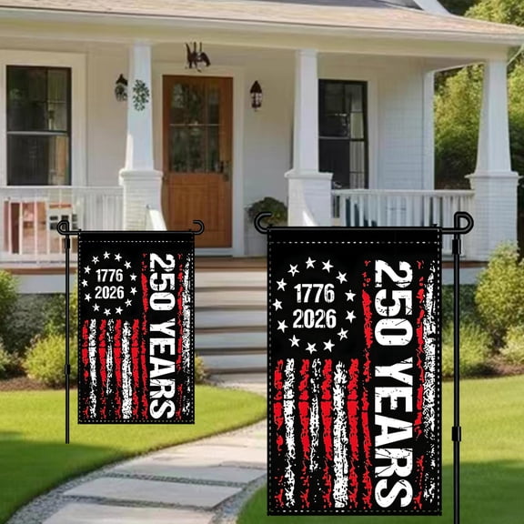 250 Years America Garden Flag,250th Anniversary USA Patriotic Banner Double-Sided with Eagle Design,Stars and Stripes Design,1776-2026 Semiquincentennial