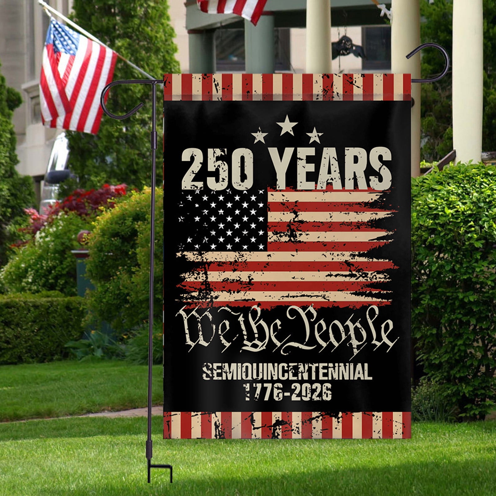 250 Years America Garden Flag,250th Anniversary USA Patriotic Banner ...