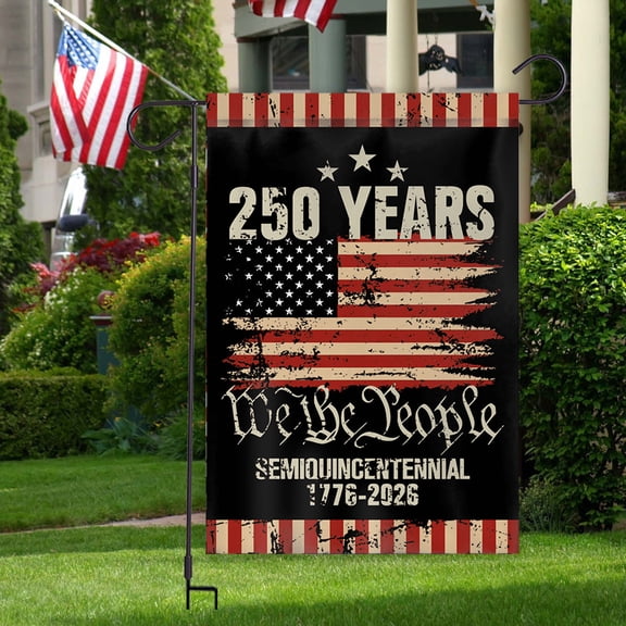 250 Years America Garden Flag,250th Anniversary USA Patriotic Banner Double-Sided with Eagle Design,Stars and Stripes Design,1776-2026 Semiquincentennial