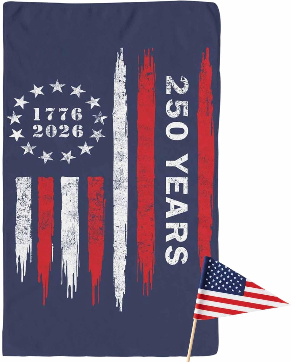 250 Years America Kitchen Towel th Anniversary Red White Blue Quick Dry Absorbent Dish Towels Soft Microfiber Cloth Dishcloth for Kitchen Cooking Baking 18 x 26 Inch, 6 Pack