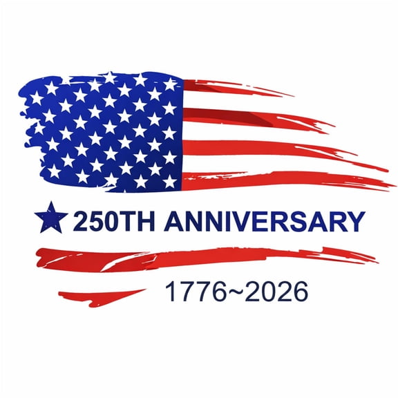 250 Years America Patriotic Car Vinyl Decals for Independence Celebration on Windows, Laptops, Helmets, Backpacks, Party Decor, 5pcs Set