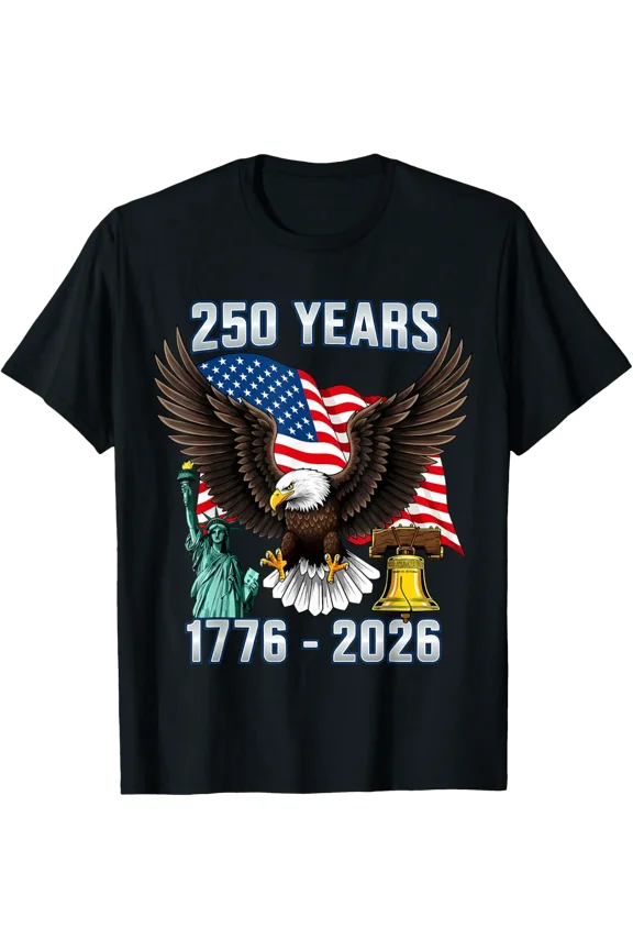 250 Years American 250Th Anniversary Us Usa Flag 4Th Of July T-Shirt Unisex Full Size S-5XL