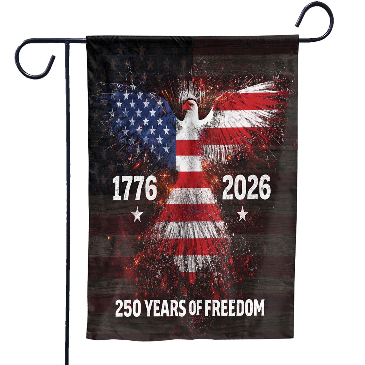250 Years American Anniversary US USA Flag 4th of July Garden Flag (11.5x17.5) Double Sided-Decorative Indoor Outdoor