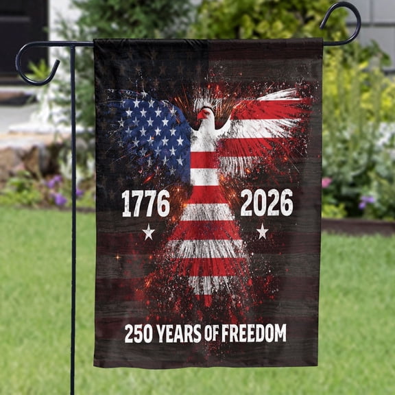 250 Years American Anniversary US USA Flag 4th of July House Flag (29.5x39.5) Double Sided-Decorative Indoor Outdoor