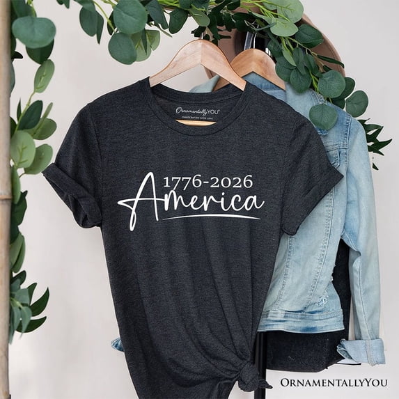 250 Years American Anniversary T-Shirt, 4th of July Minimalistic Patriotic 1776–2026 Tee