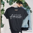 thumbnail image 1 of 250 Years American Anniversary T-Shirt, 4th of July Minimalistic Patriotic 1776–2026 Tee, 1 of 12