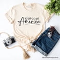 thumbnail image 1 of 250 Years American Anniversary T-Shirt, 4th of July Minimalistic Patriotic 1776&ndash;2026 Tee, 1 of 12