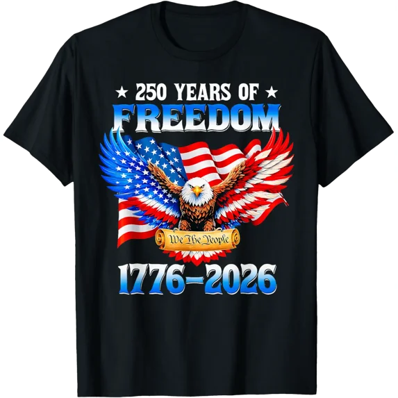 250 Years American Flag 250Th Anniversary T-Shirt All Size S-5Xl