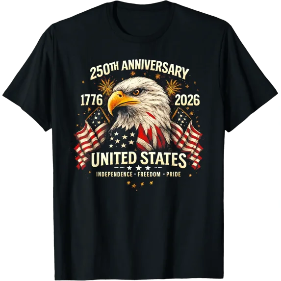 250 Years American Flag 250Th Anniversary T-Shirt All Size S-5Xl