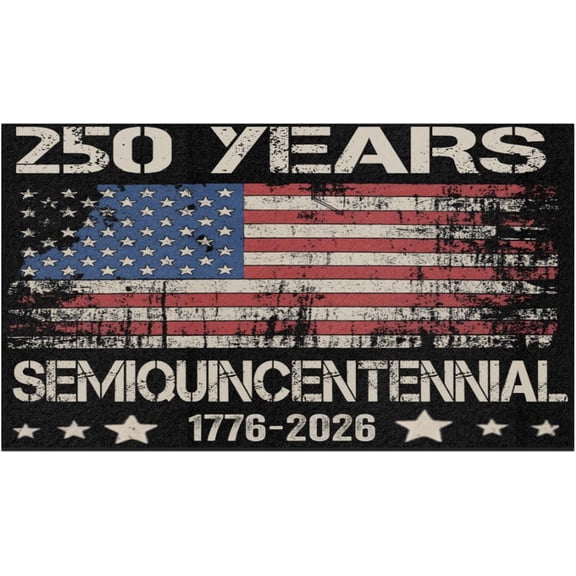250 Years American Flag 250th Anniversary US Mats for Bathroom Floor 18x30 inch