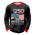 thumbnail image 1 of 250 Years American Flag 250th Anniversary USA Long Sleeve T-Shirt for Men, 1 of 3