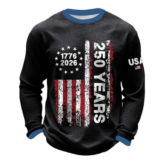 250 Years American Flag 250th Anniversary USA Long Sleeve T-Shirt for Men