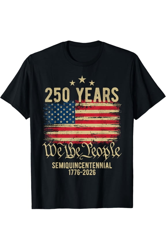 250 Years American Flag 250th Anniversary USA Mens T-Shirt