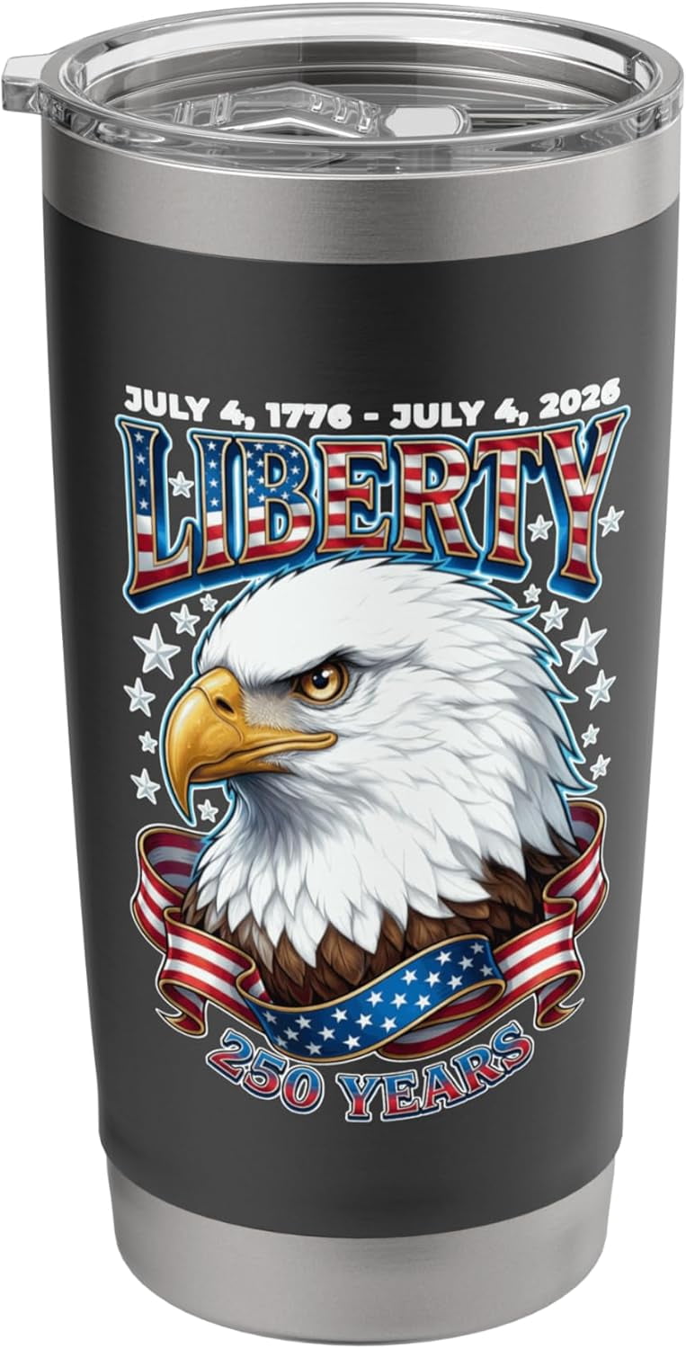 250 Years American Flag 250th Anniversary USA Stainless Steel Insulated Tumbler