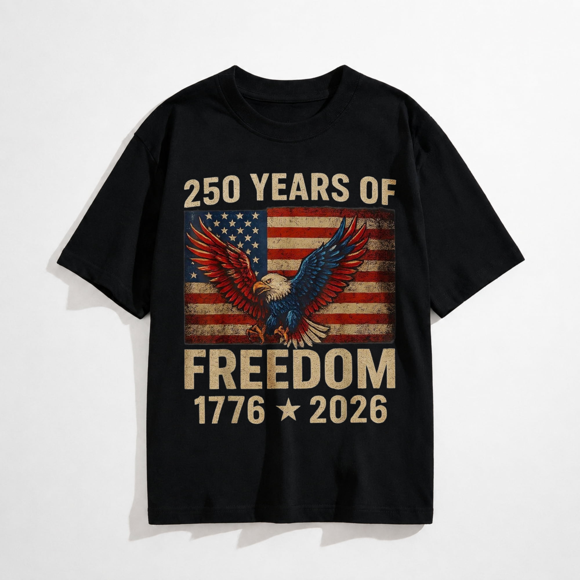 250 Years American Flag Anniversary USA 250th Birthday Mens T-Shirt ...