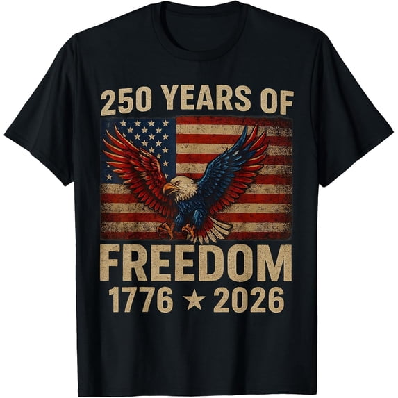 250 Years American Flag Anniversary USA 250th Birthday Mens T-Shirt