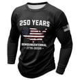 thumbnail image 1 of 250 Years American Flag Anniversary USA 250th Birthday T-Shirt Classic Fit Retro Long Sleeve T-Shirt for Men, 1 of 3