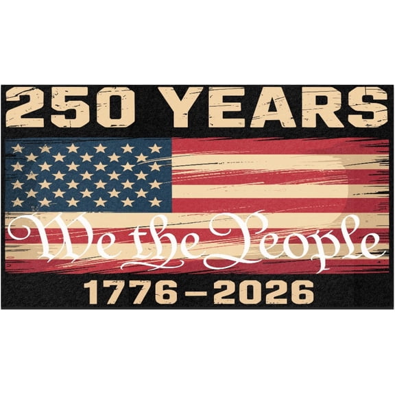 250 Years Americanss Flag 250th Anniversarys US Rug Mats for Door 24x16 Inch