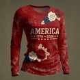 thumbnail image 1 of 250 Years Anniversary Long Sleeve Tops for Women Crew Neck Shirts 4th of July Blouses Summer Vacation Summer Tshirts Clothes, 1 of 3