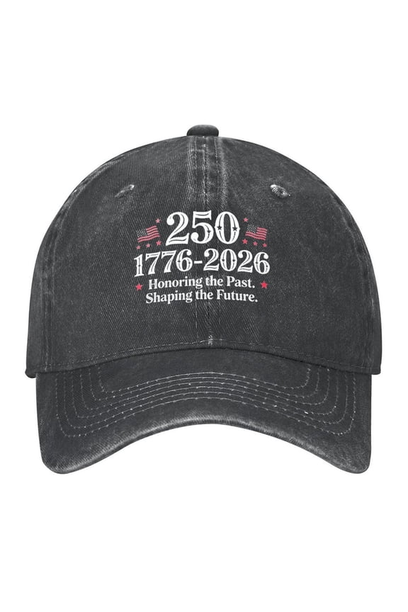 250 Years Anniversary USA Hat Honoring the Past Shaping the Future Adjustable Unisex Dad Hat Baseball Cap for USA 2026 250th Anniversary Gift