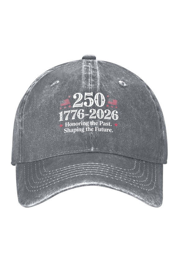 250 Years Anniversary USA Hat Honoring the Past Shaping the Future Adjustable Unisex Dad Hat Baseball Cap for USA 2026 250th Anniversary Gift