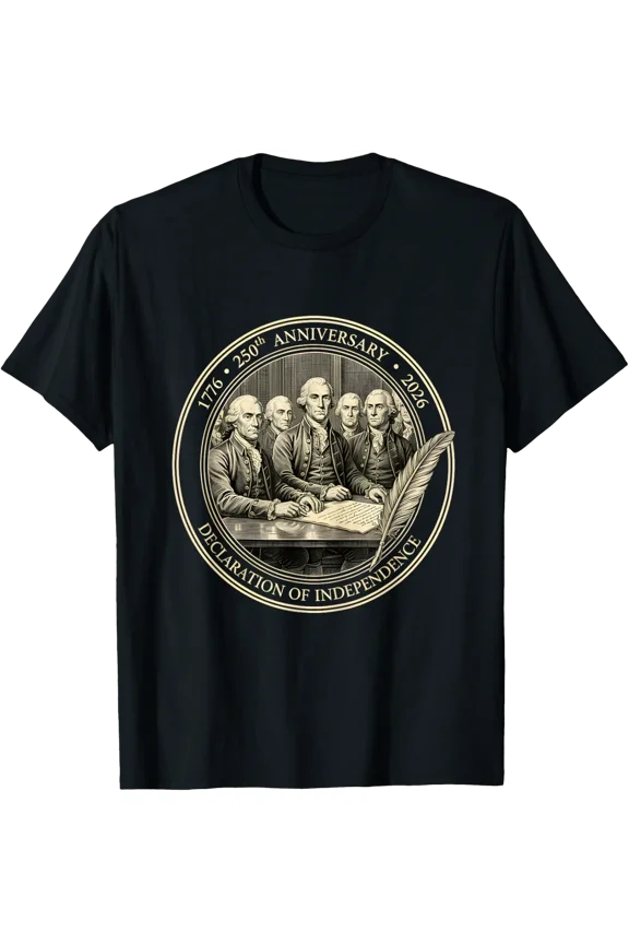 250 Years Declaration Independence Birthday Graphic T-Shirt