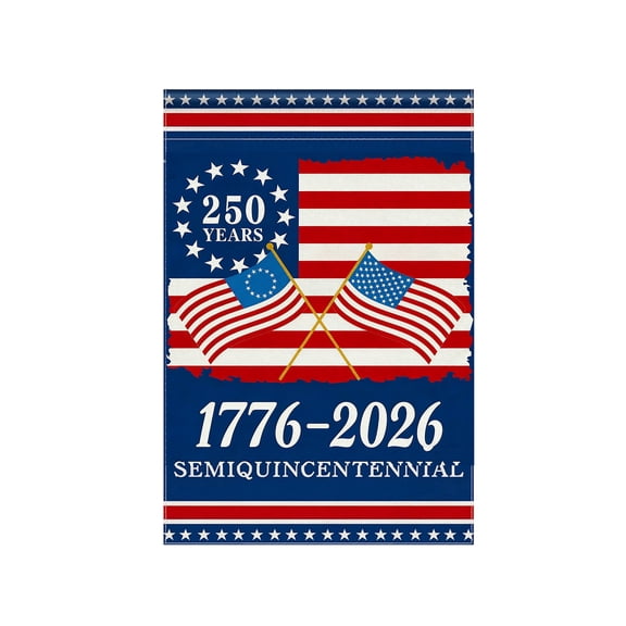 250 Years Flag 1776 2026 We the People United States Anniversary Banner Outdoor Decor ,12×18 inch
