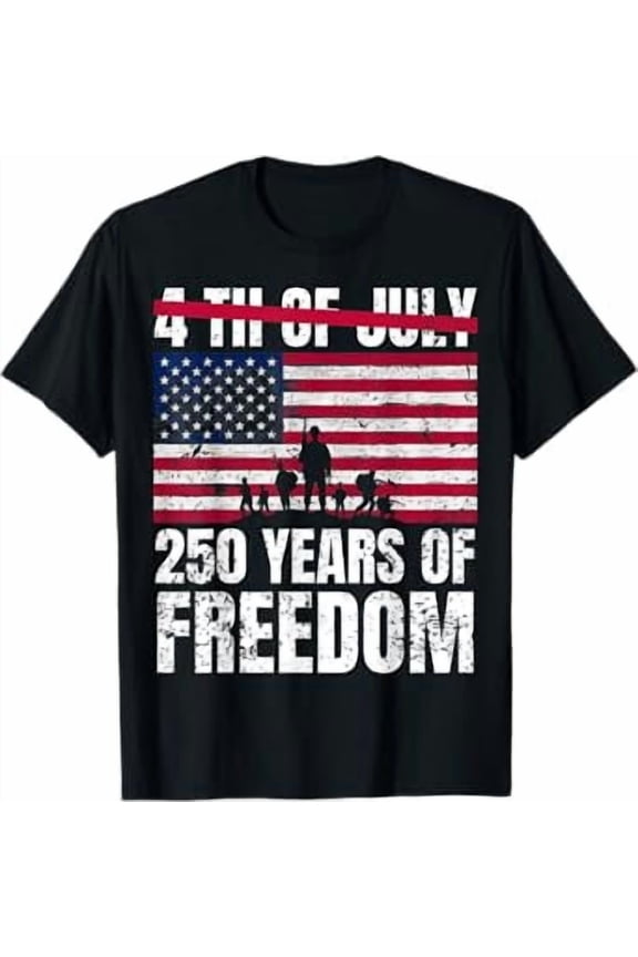 250 Years Of Defending Liberty Patriotic USA Flag Military T-Shirt, Unisex T-Shirt
