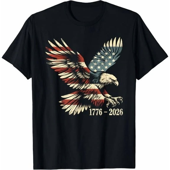 250 Years Patriotic Eagle American Flag Vintage USA Birthday T-Shirt