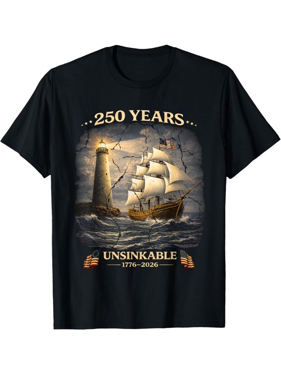 250 Years Patriotic Tall Ship 1776-2026 250Th Birthday T-Shirt