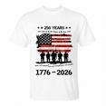 thumbnail image 1 of 250 Years Patriotic Veteran T-Shirt, 1776-2026 America Anniversary Shirt, Land Of The Free Because Of The Brave Tee, USA Flag Military Graphic Shirt, 1 of 6