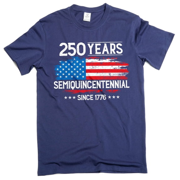250 Years Since 1776 USA Patriotic T-shirt US flag 4th of July 2026 tee shirt (3X-Large Navy Blue)
