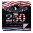 thumbnail image 1 of 250 Years USA Flag Cloth Napkins, Independence Day Eagle Anniversary Washable and Reusable Dinner Napkins Set of 2, Table Napkin for Kitchen Party Birthday Wedding Hotel Housewarming 20"x20", 1 of 9