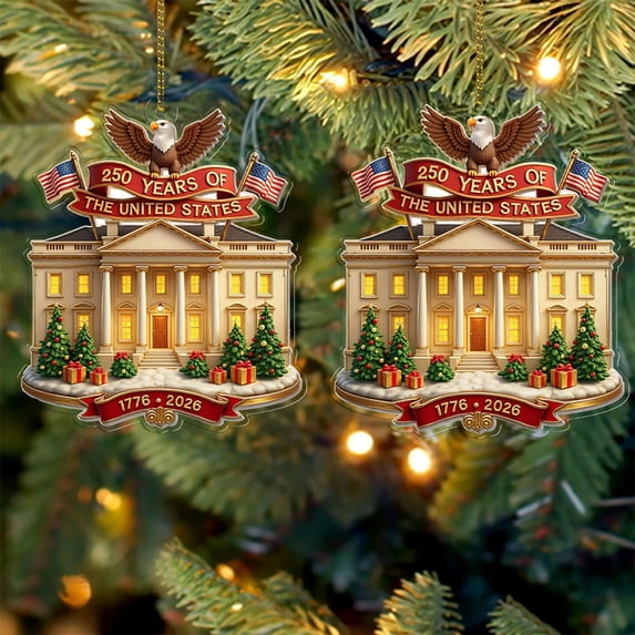 250 Years United States, 2026 Christmas Ornament, Acrylic, Bald Emblem ...