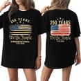 thumbnail image 1 of 250 Years We the People Semiquincentennial 1776 2026 Graphic Short Sleeve Crewneck Loose Fit T Shirt for Women Men Unisex Casual Top Black L Black L, 1 of 5
