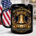 250 Years of Freedom Mug, 2D Flat Mug for America 1776-2026 Anniversary ...