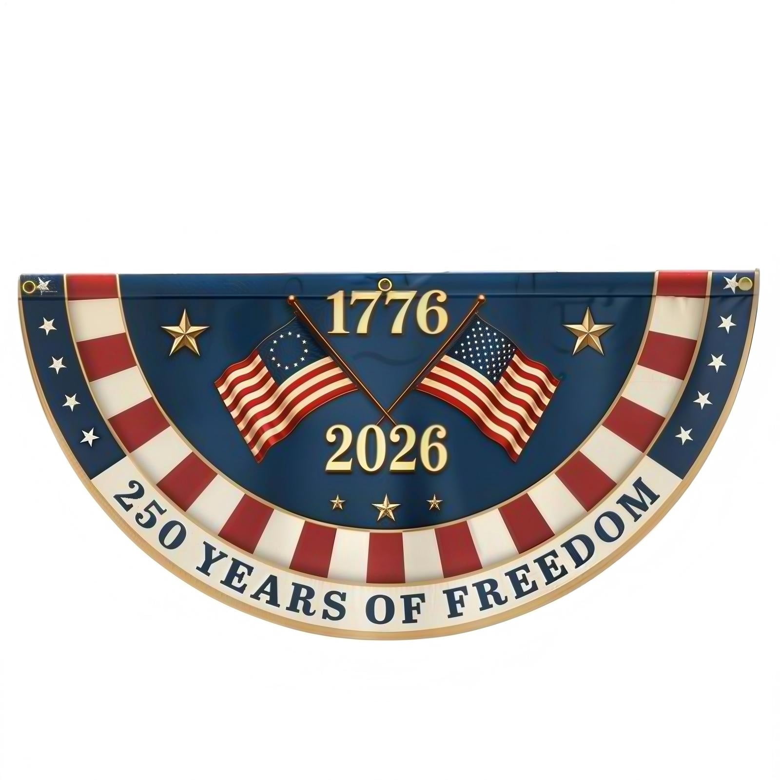 250 Years of Freedom Patriotic 4th of July Flag, USA Semiquincentennial ...
