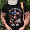 thumbnail image 1 of 250 Years of Freedom T Shirt, 1776 - 2026 Eagle Patriotic Tee, Eagle July Shirt, Patriotic Christian Eagle Cross, 4th of July Shirt, 1 of 2