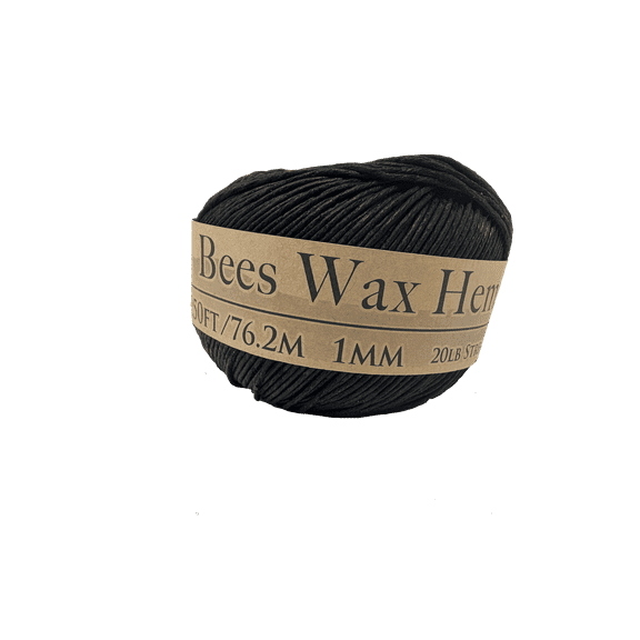 Hemptopia, Beeswax Coated, Black Hemp Twine for Arts & Crafts, 1 Piece