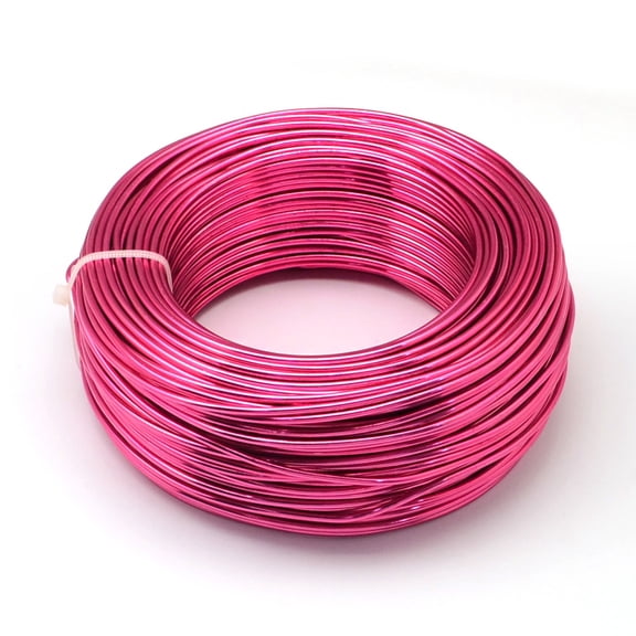 250 g Anodized Aluminum Wire Bendable Metal Craft Wire Flexible Craft Wire for Beading Jewelry Craft Making Fuchsia 22 Gauge 0.6mm 280m/250g(918.6 Feet/250g)
