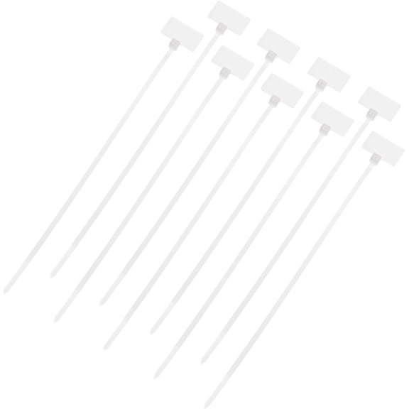 250 marked cable ties, 8-inch self-locking nylon label ties package, wire label ties for indoor and outdoor use, 3/16 inch, white
