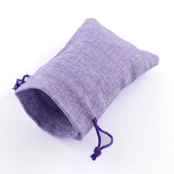 250 pc Polyester Imitation Burlap Packing Pouches Drawstring Bags for Christmas Wedding Party and DIY Craft Packing Medium Purple 9x7cm