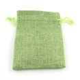 thumbnail image 1 of 250 pc Polyester Imitation Burlap Packing Pouches Drawstring Bags for Christmas Wedding Party and DIY Craft Packing Yellow Green 14x10cm, 1 of 3