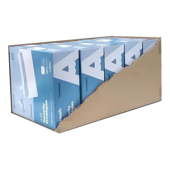 2500#10 Security Self-Seal Envelopes, Windowless Design, Premium Security Tint Pattern, Ultra Strong Quick-Seal Closure - EnveGuard - Size 4-1/8 x 9-1/2 Inches - White -24 LB- (34010-2500)