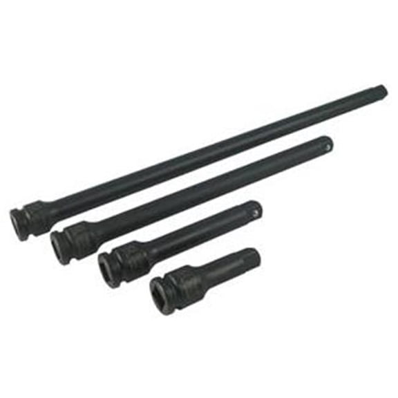 2500 4-Piece 1/2in. Impact Extension Set - Steel - 3in. - 5in. - 10in. - 15in. - Durable Design