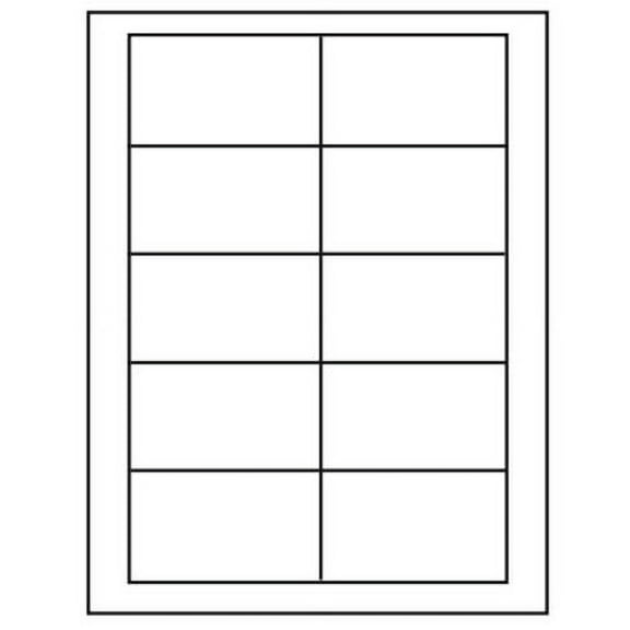 2500 Business Card LABELS with Adhesive, NOT Business Cards, 2" x 3 1/2", same size as 5371, 10 labels (NOT Cards) per sheet